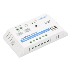 Controlador Solar PWM / 10A / 12/24V / Puerto USB / Indicadores LED / Tierra Positivo Común