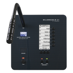 CONSOLA DE AVISOS MULTIZONA IP CON DISPLAY, MICRÓFONO Y GRABADOR DE MENSAJES