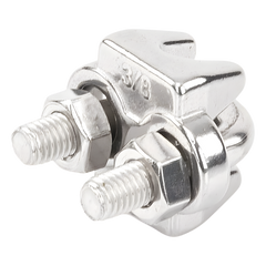 Nudo/ Perro/ Abrazadera Acero Forjado para Cable de 3/8", Acero Inoxidable.