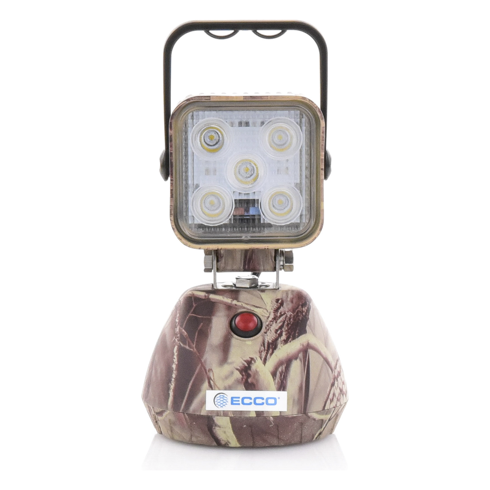 Luz de Trabajo Recargable de 5 LED, 650 Lumenes, Color Beige Camuflaje, Base Magnetica
