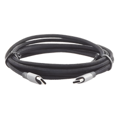 Cable USB-C a USB-C | 2 Metros (6.56 Pies) | Transferencia de Datos de 480 Mbps | Carga Rápida de Hasta 60W | QC 4.0/3.0/2.0 | PD3.0 | FPC | AFC | Protección Integrada | Caja de Aluminio | Nylon Trenzado | Color Negro