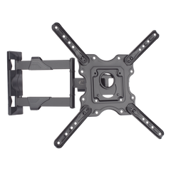 Montaje de Pared Articulado P4-NB / Pantallas de 32" a 55" / VESA 100x100 a 400x400 mm / Carga 27.2 kg (60 lbs) / Inclinación +8° a -5° / Giro 180° / Distancia de Pared 5 a 40 cm / Acero
