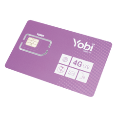 SIM Yobi para dispositivos móviles 3G/4G con recarga de 10GB cada mes durante 1 año de servicio (solo datos)