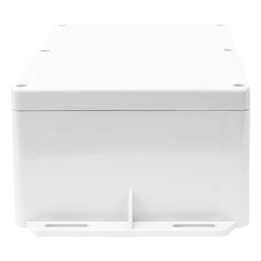 Gabinete Plástico para Exterior (IP65) de 160 x 220 x 100 mm Cierre por Tornillos Metálicos. Tiene Orejas para instalación a muro.
