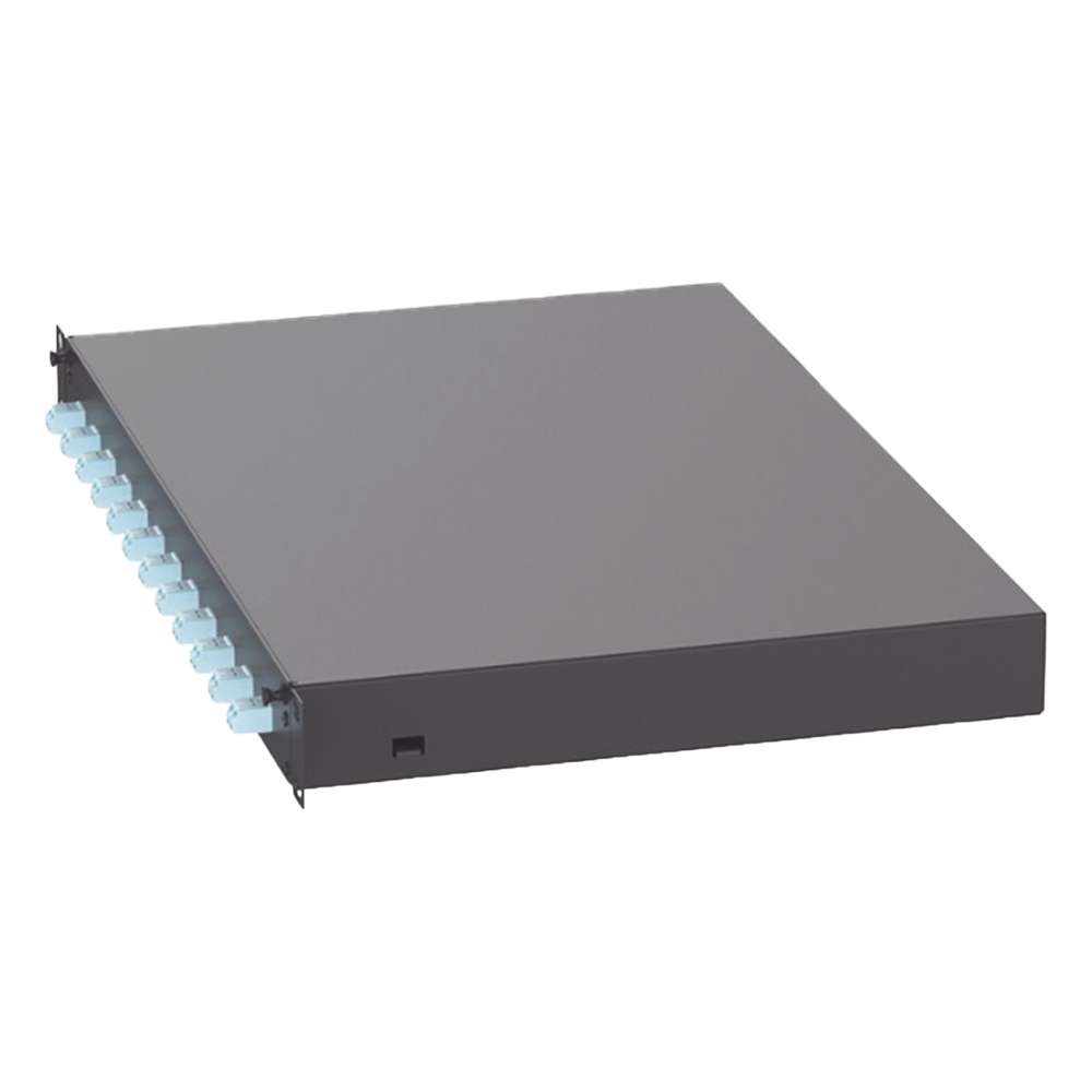 Distribuidor de Fibra Óptica, Con 12 Conectores LC Duplex (24 Fibras), Para Fibra Multimodo OM3/OM4, 1 UR