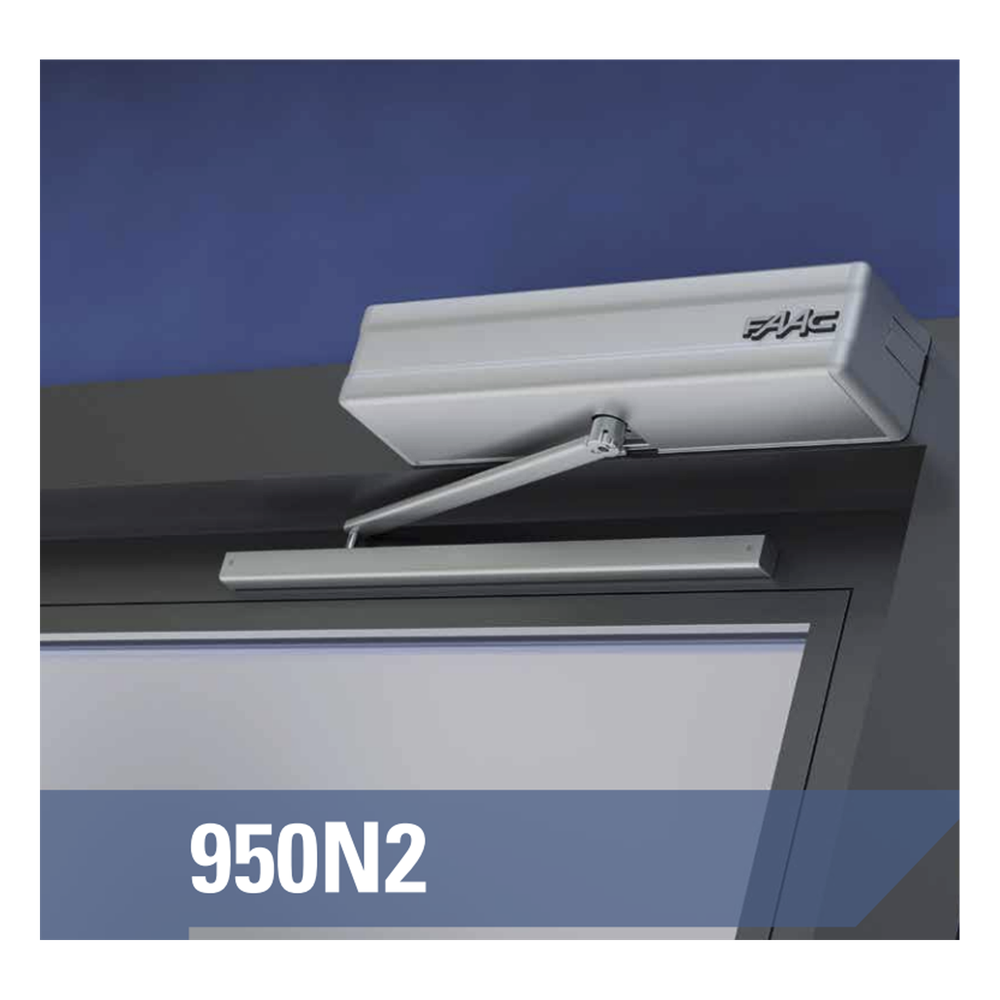 Operador Para Puertas Batientes FAAC 950N2 / Ideal Para Automatización de Puertas Peatonales / Requiere Brazo Articulado Modelo 390039