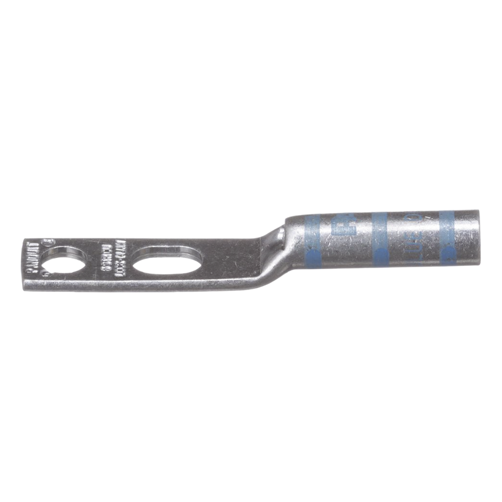 Zapata de compresión LCC6-14JAW-l para cal. 6 Awg, Doble barreno para tornillo prisionero de 1/4, 1 pz