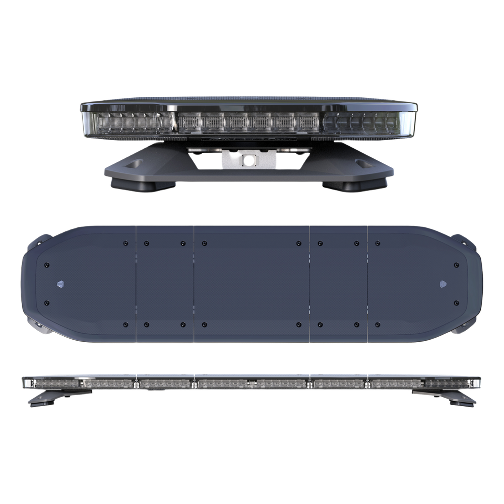 Barra de luces de 48", 216 LED, Dual Color, Programable, Rojo/Azul/Ámbar/Claro, Ideal para Equipar Unidades de Seguridad Publica con Domos Negros