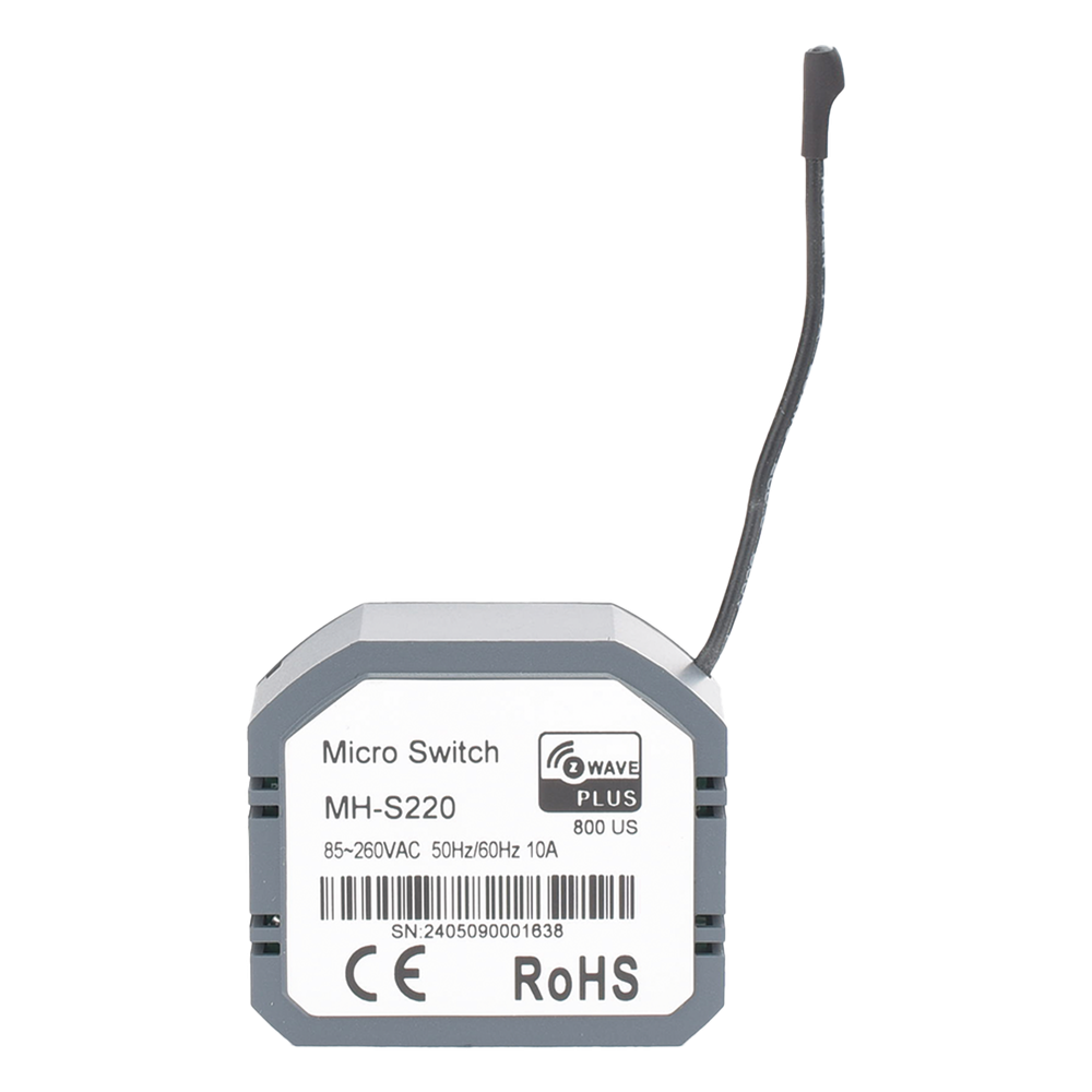 (ZWAVE) Micro modulo On/Off , para 1 circuito, doble control