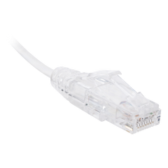 Cable de Parcheo Slim UTP Cat6 - 30 cm (11.81 Pulgadas) Blanco, Diámetro Reducido (28 AWG)
