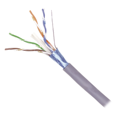 Bobina de Cable Blindado F/UTP de 4 Pares, Z-MAX, Cat6A, Soporte de Aplicaciones 10GBase-T, CM, Color Gris, 305 Metros (1000 Pies)