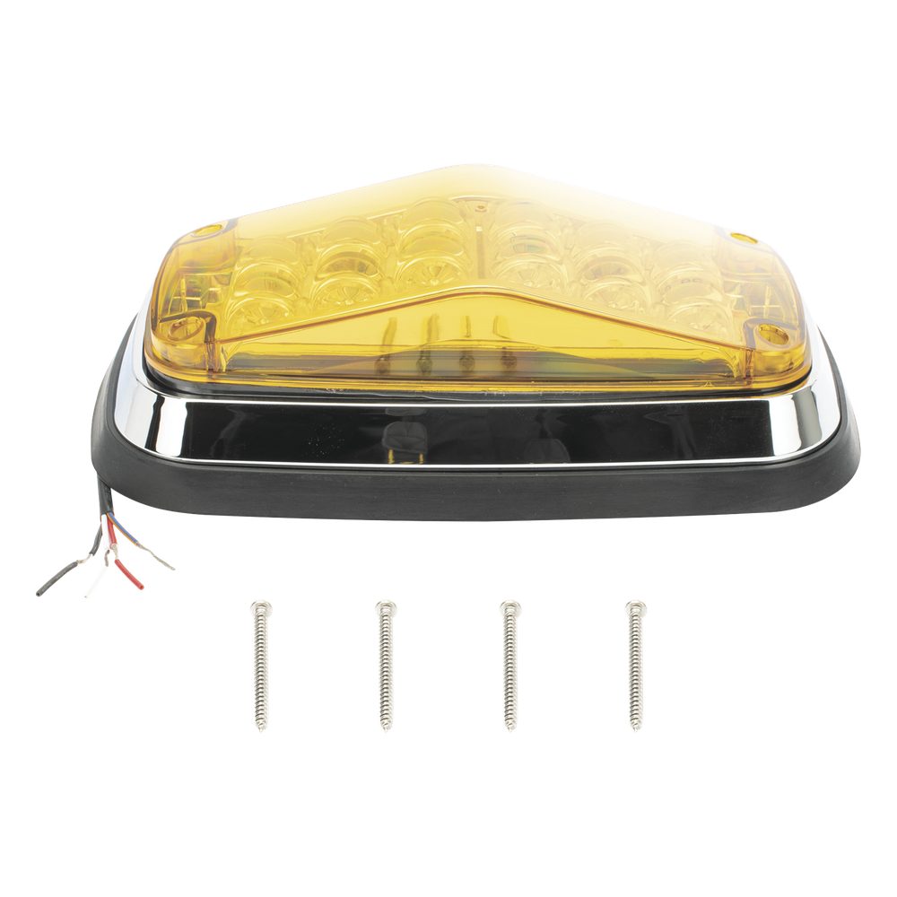 Luz de advertencia 8 X 4", Color Ámbar, IP67, SAE,  Ideal para Ambulancias