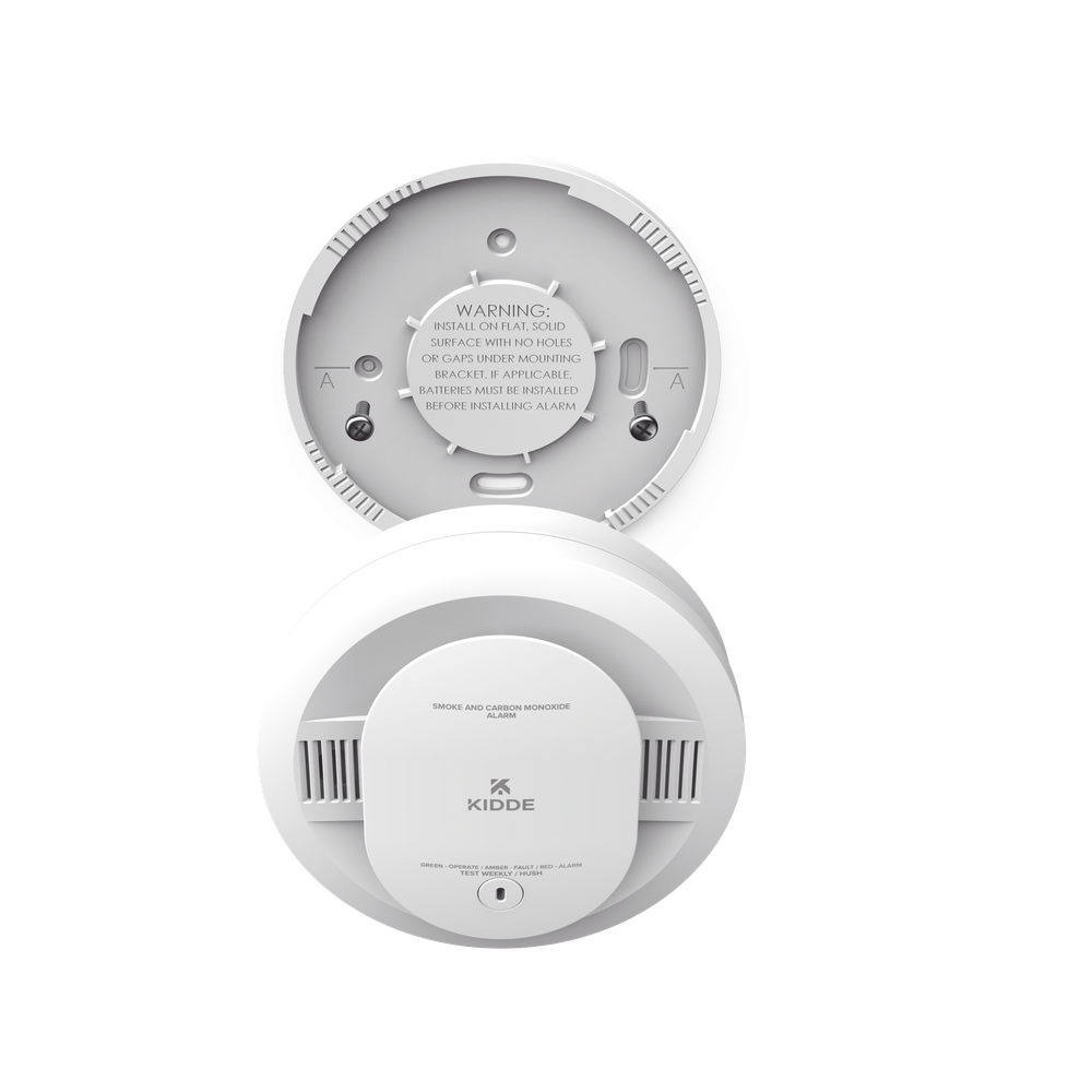 Alarma combinada de humo y monóxido de carbono a baterías, sensor fotoeléctrico y electroquímico, para vivienda