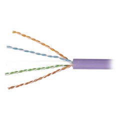 Bobina de Cable Blindado F/UTP de 4 Pares, Z-MAX, Cat6A, Soporte de Aplicaciones 10GBase-T, LS0H (Libre de Gases Toxicos), Color Violeta, 305 Metros (1000 Pies)