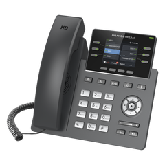 Teléfono IP Grado Operador, 3 líneas SIP con 6 cuentas, puertos Gigabit,PoE,  pantalla a color 2.4", codec Opus, IPV4/IPV6 con gestión en la nube GDMS