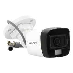 [Dual Light + ColorVu] Bala TURBOHD 2 Megapixel (1080p) / Lente 2.8 mm / 30 mts IR EXIR + 20 mts Luz Blanca / Micrófono Integrado / Gran Angular 101° / Exterior IP67 / 4 Tecnologías