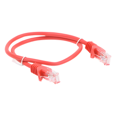 Cable de Parcheo UTP Cat5e - 0.5 Metros (1.64 Pies) - Rojo