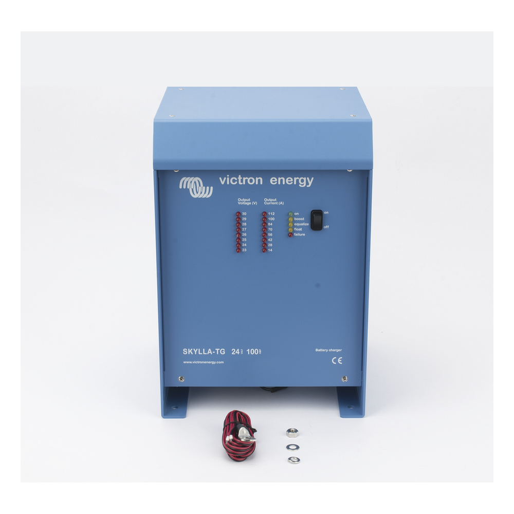 Skylla-TG 24/80 / Cargador de Baterías para Ambientes Marinos 24 V, 80 A / Bancos de 400 a 800 Ah