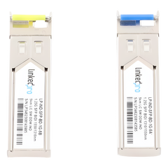 Transceptores Ópticos Industriales Bidireccionales SFP (Mini-Gbic) / Monomodo 1310 & 1550 nm / 1.25 Gbps / 1000BASE-BX / Conector LC/UPC Simplex / DDM / Hasta 5 km / 2 Piezas