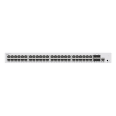 Switch de Distribución/Core Gigabit Administrable PoE Capa 3 / 48 puertos 10/100/1000 Mbps (PoE) / 4 Puertos 10GE SFP+ Uplink / ERPS / Rutas Estáticas / iStack / PoE Perpetuo / 380W / Administración Nube Gratis