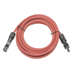 Cable Fotovoltaico, 2.5 m, Rojo, Calibre 10 AWG con Terminal MC4-M en Ambos Extremos