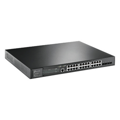 Switch L2+ Omada PoE+ / 24 Puertos PoE+ 10/100/1000 Mbps / 4 Puertos SFP+ 10G / 2 Puertos Consola (RJ45 y microUSB) / Administración Centralizada Omada o Stand-Alone / Multicast IGMP / Presupuesto PoE 384W / Montaje en Rack / (SG3428XMP)