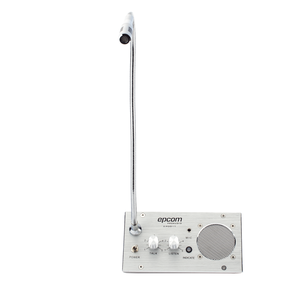 Sistema de Intercomunicación | Ideal para Ventanillas | Audio de voz de dos vías | 12V/1A 2W | Micrófono Interior + Micrófono Exterior