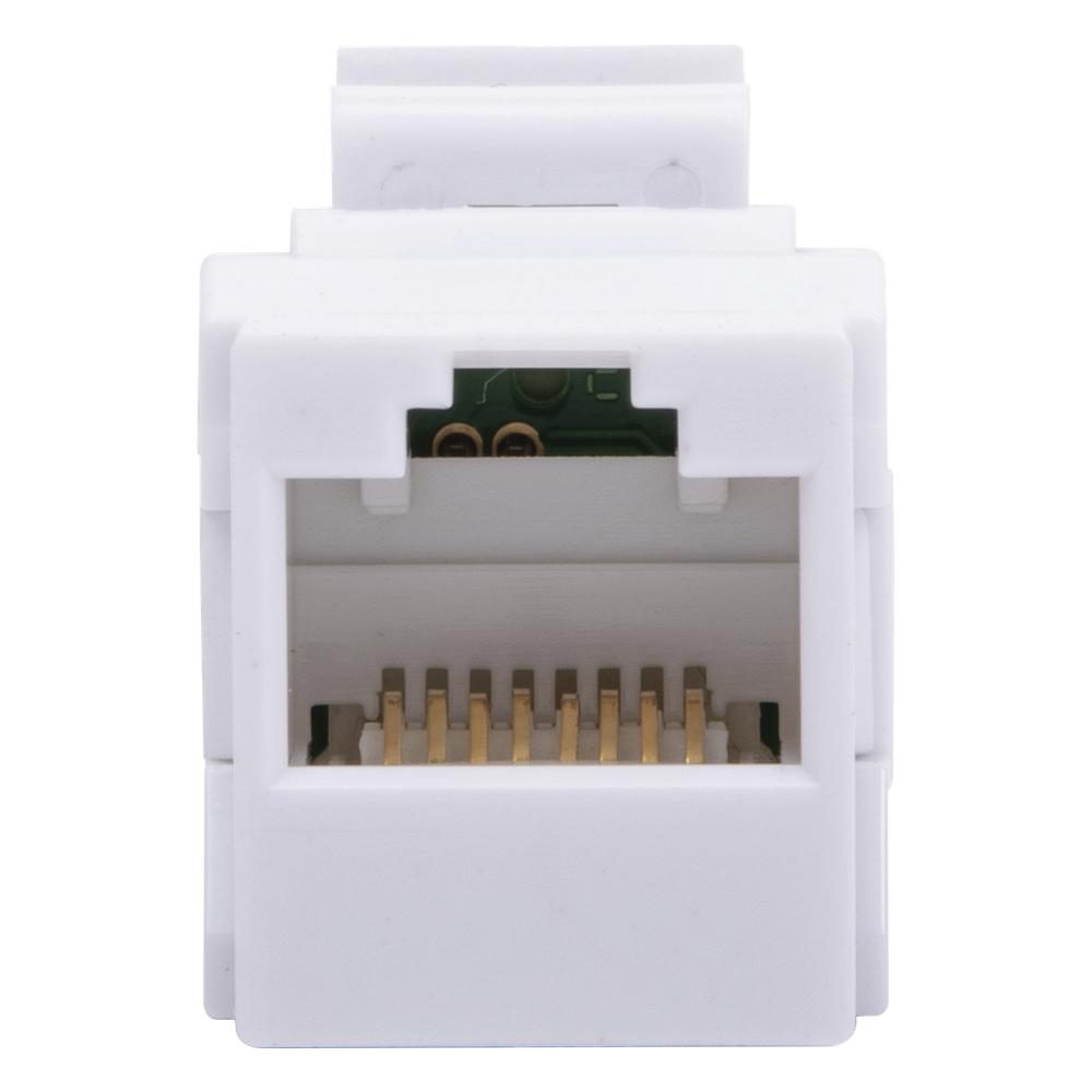 Acoplador UTP Cat6A Hembra RJ45 a RJ45 Hembra Color Blanco