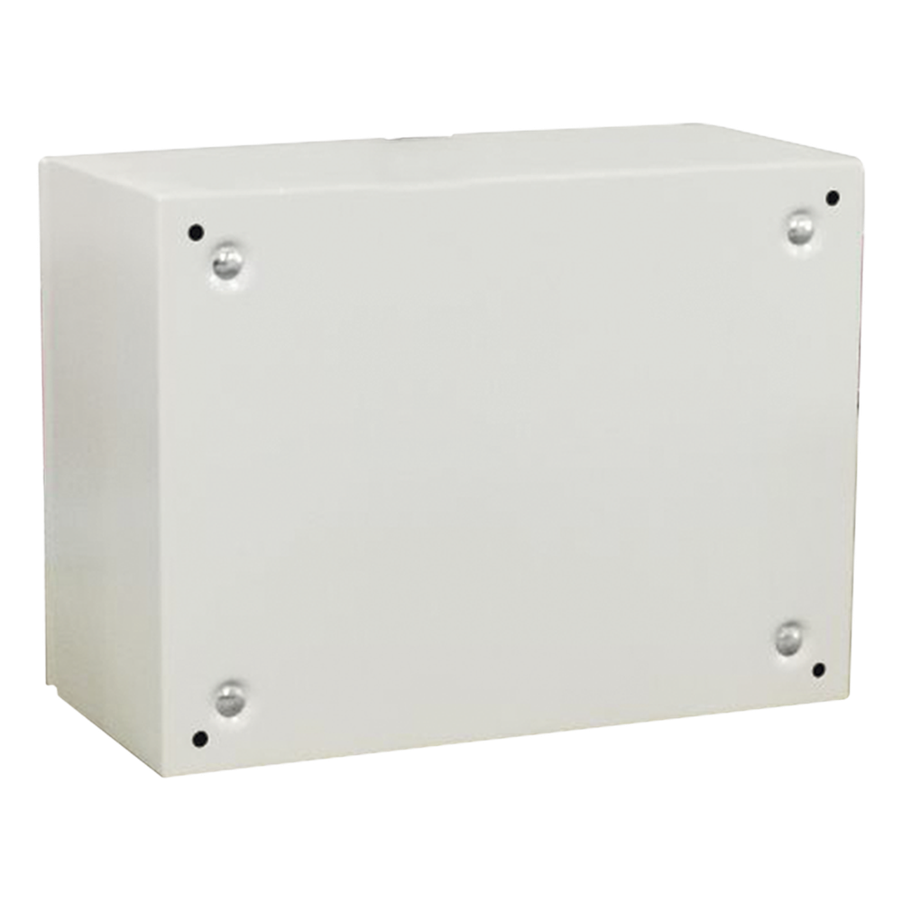 Gabinete de Acero IP66 Uso en Intemperie (400 x 300 x 300 mm) con Placa Trasera Interior Metálica y Compuerta Inferior Atornillable (Incluye Chapa y Llave T). Ideal para Centros de Carga y Tableros de Control.
