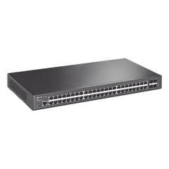 Switch Omada SDN Administrable / 48 puertos Gigabit y 4 puertos SFP / Funciones sFlow, QinQ y QoS / Administración centralizada OMADA