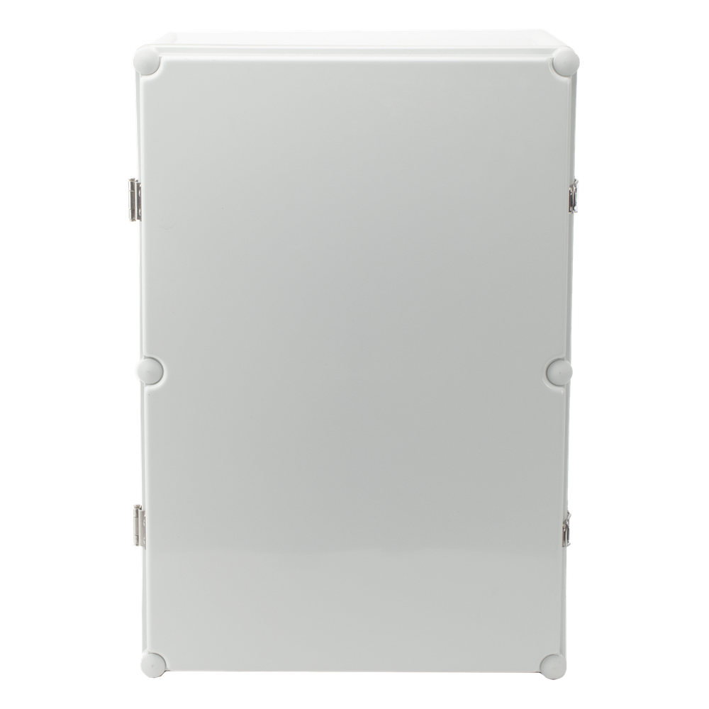Gabinete Plástico para Exterior (IP65) de 560 X 380 x 265 mm Cierre por broche.