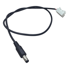 Cable con Conector Macho (Pigtail) | Forro Negro | Terminal Blanca | Alimentación para Vcc con Puntas Libres | Polarizado | Largo 22 cm ( 8.66 Pulgadas)  | Calibre 22AWG.