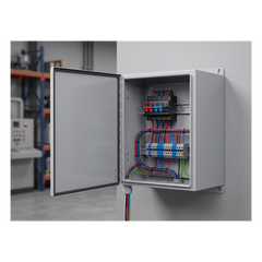 Gabinete de Bisagra Continua NEMA 12; IP66 de Uso en Intemperie, 305 x 254 x 203 mm, De Acero, Color Gris