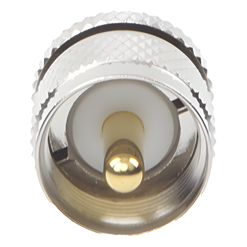 Adaptador en Línea de Conector SMA Hembra a UHF Macho (PL-259), Níquel/ Oro/ Teflón.