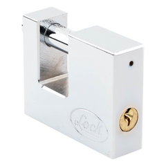Candado para Cortina Metálica / Medida 70 mm/ Acabado Cromo Satinado/ Nivel de Seguridad 6 / Llave Estándar.