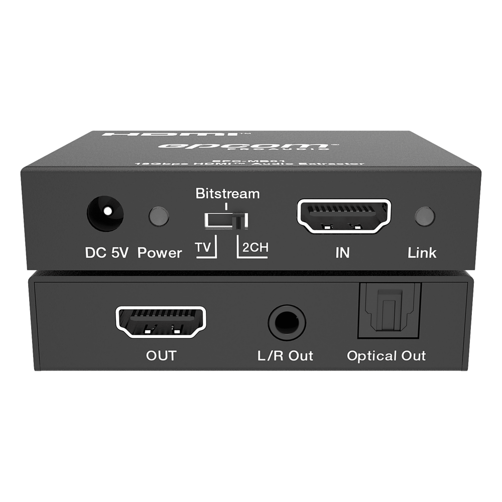 Extractor de Audio HDMI | 18 Gbps | HDCP 2.2 | Resolución 4K2K@60Hz | YUV444 | HDR 10 bits |Audio Óptico y Estéreo L/R