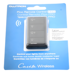 Control Pico inalámbrico de 4 botones color negro para encender y apagar 2 grupos de luces, compatible con Caseta Wireless, RA2 Select, RadioRA 2 y HomeWorks QS