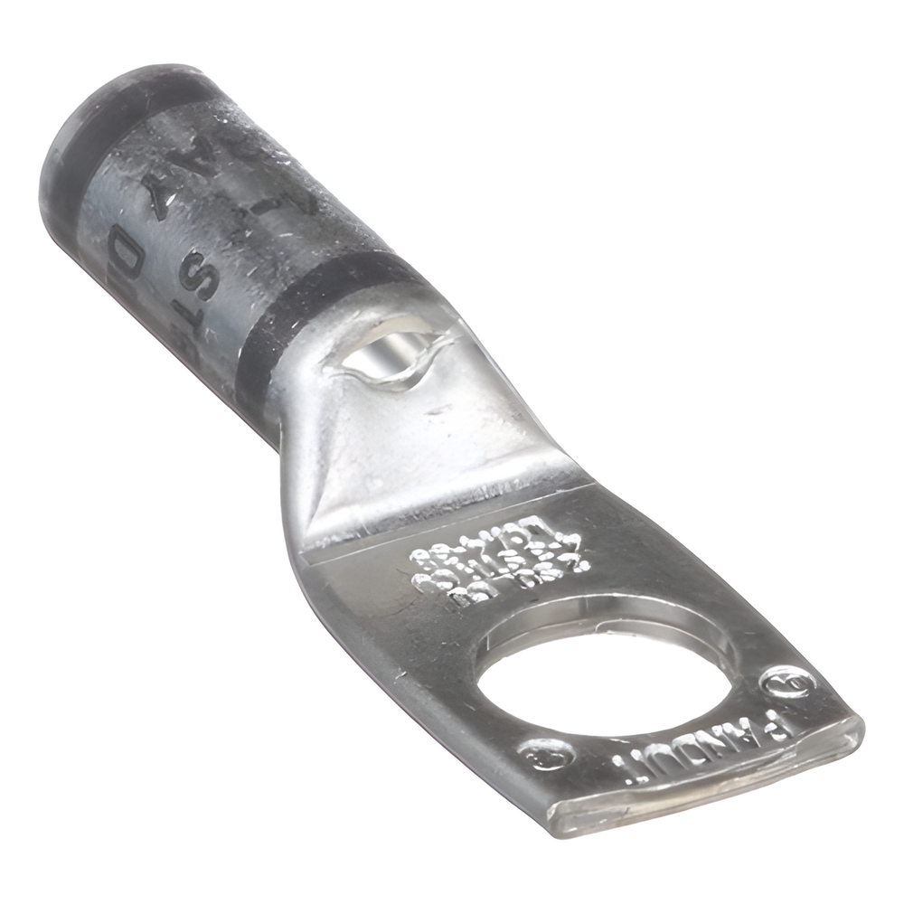 Zapata de compresión LCA4-38-L, para cal. 4 Awg, Barreno para tornillo prisionero de 3/8, 1 Pz