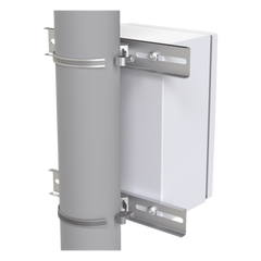 Montaje de Metal Galvanizado para Poste Universal para Gabinetes de Ancho Hasta 30 cm.