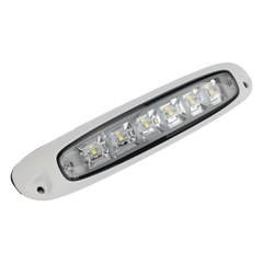 Luz Auxiliar de Escena de 6 LED, Blanco, Lente Transparente, Bisel Blanco
