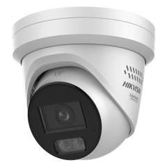 [Dual Light + ColorVu 3.0 + HikAI] Turret IP 8 Megapixel / Lente 2.8 mm / 30 mts IR + Luz Blanca / 2 Microfonos Integrados / Exterior IP67 / Estrobo Azul y Rojo / WDR 130 dB / ACUSENSE 3.0 / Metal / NEMA 4X / ACUSEEK