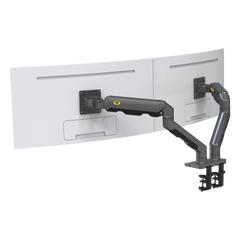 Montaje de Escritorio articulado para 2 monitores de 27-34" /  Soporta hasta 16 kg  por brazo/ Vesa 75 x 75 / 100 x 100 / Acero / Giro: 360°