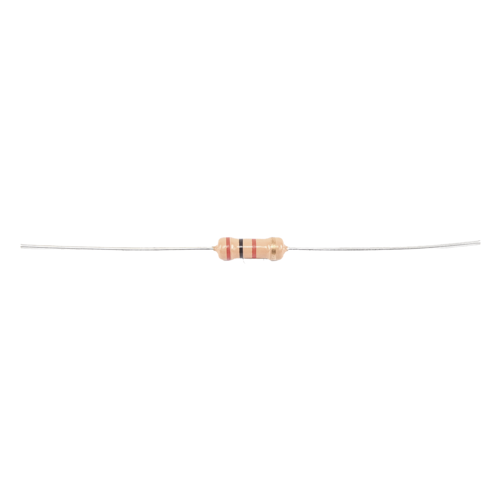 Resistencia de 2 k Ohm 1/2 Watt, 5% Axial, Película de Carbón.