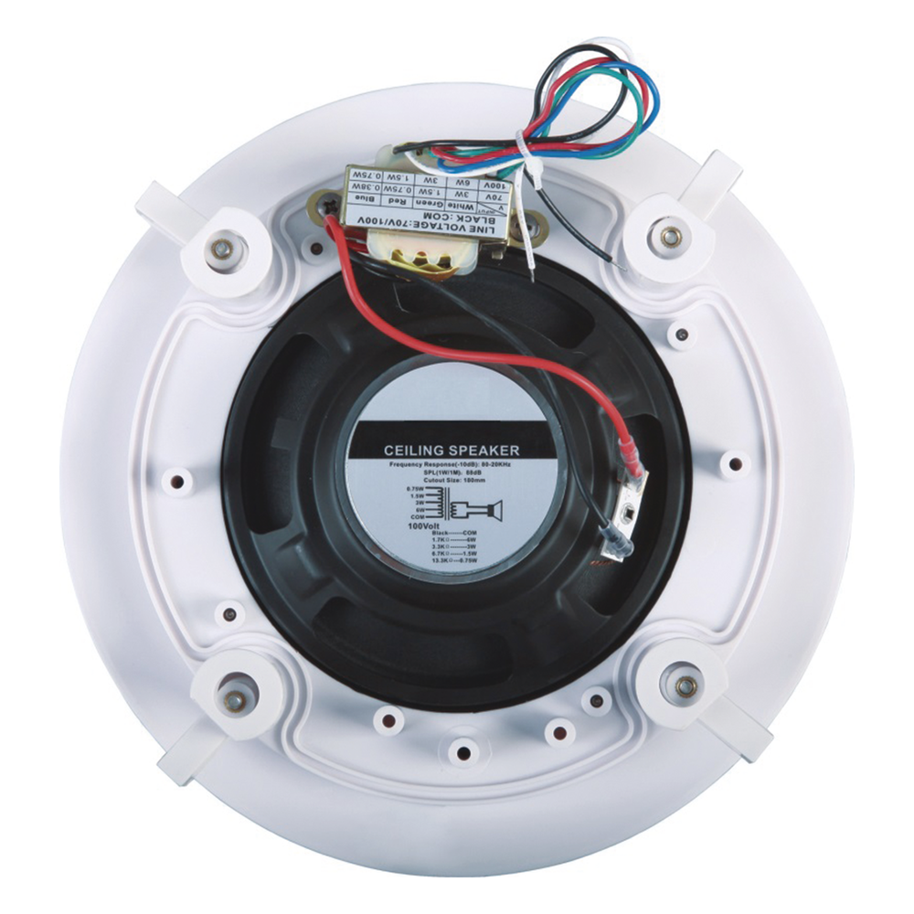 Altavoz de Techo | 8" | 1.87w - 15w | 70/100v | Material ABS | Rejilla Metálica