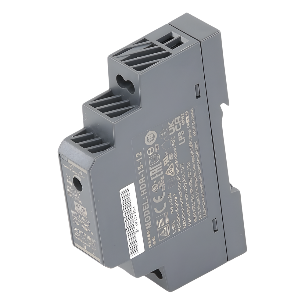 Fuente de Poder Industrial Ultra Delgada Riel Din 12Vcc, 15W