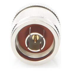 Adaptador en Línea de Conector SMA Macho a N Macho, Níquel/ Oro/ Teflón.
