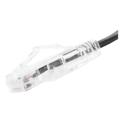 Cable de Parcheo Slim UTP Cat6 - 20 cm (7.87 Pulgadas) Negro Diámetro Reducido (28 AWG)