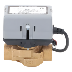 Válvula motorizada de 2 vías con actuador integrado, conexión BSPT de 3/4 pulgada, control on/off, 100-130 VCA