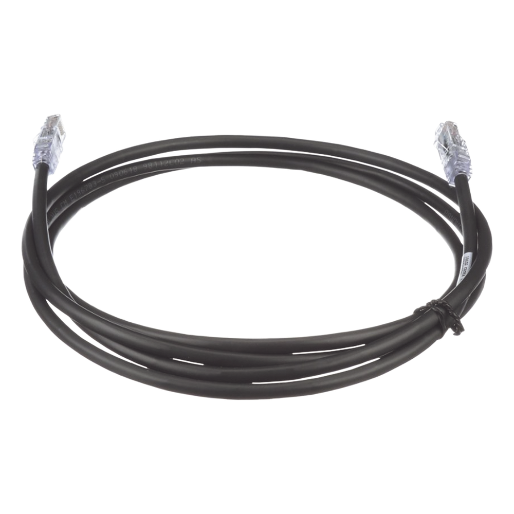Cable de Parcheo UTP, Cat6A, 24 AWG, CM, Color Negro, 1.52 Metros (5 Pies)