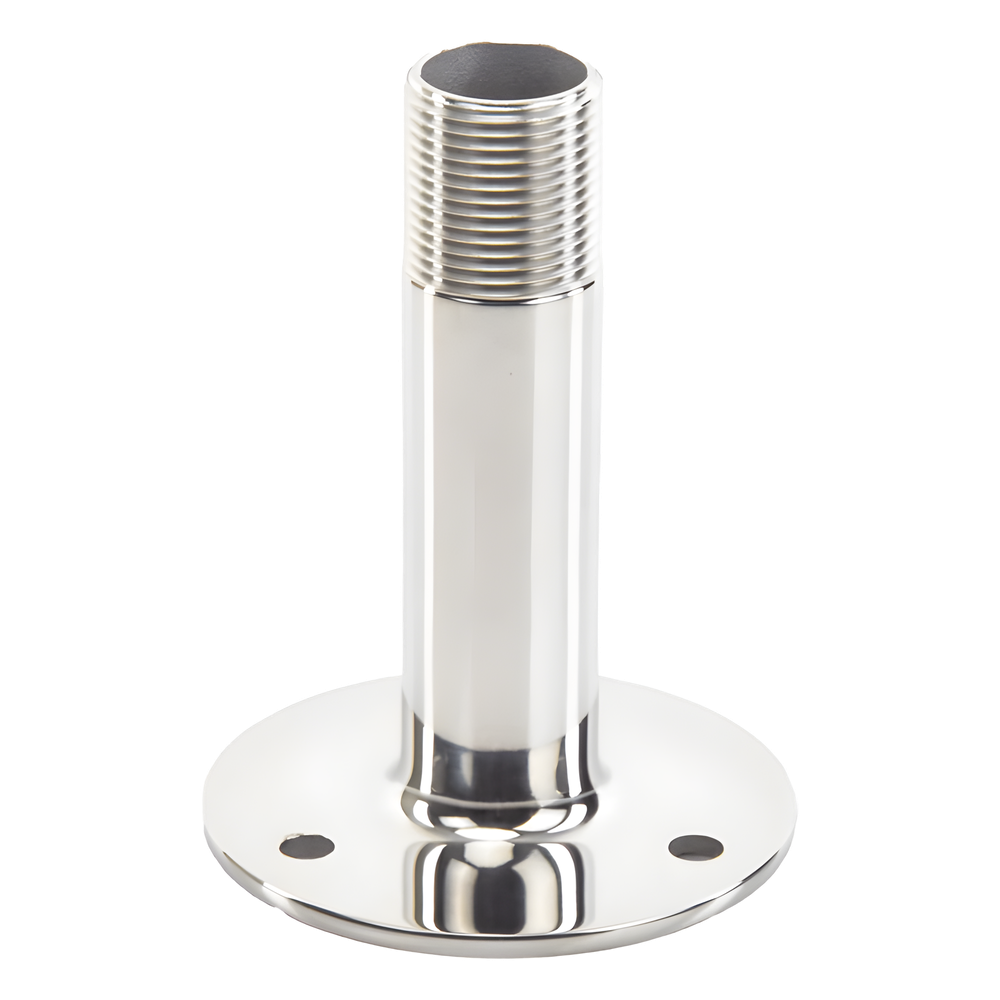 Montaje Recto de Acero Inoxidable / de 4 pulgadas de Alto y 3 de Base / Rosca 1-1/4